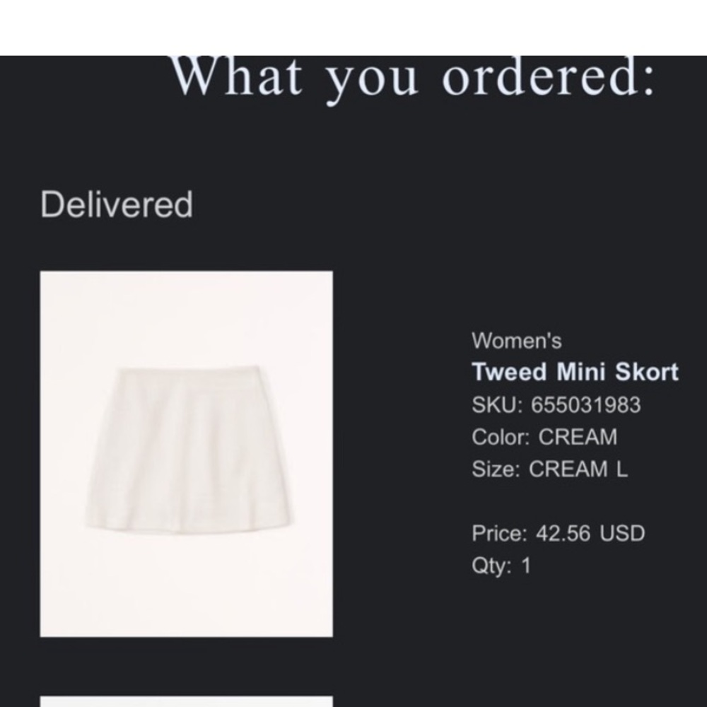 Abercrombie tweed skort